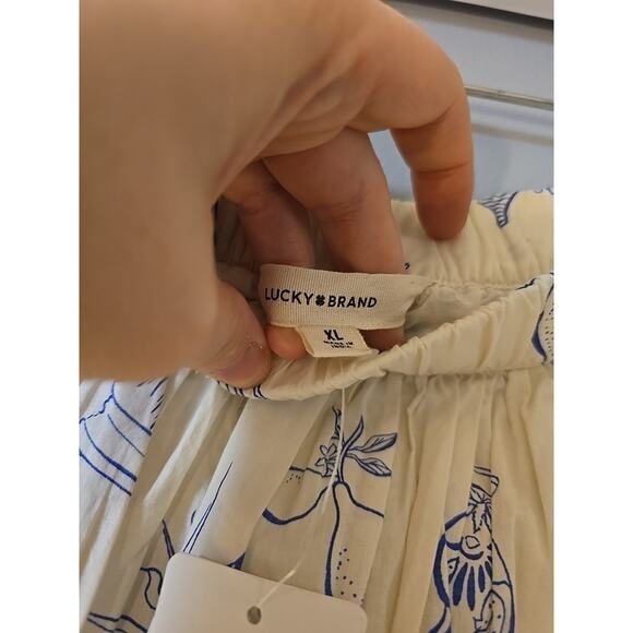 NWT Lucky Brand Beige Acropolis Printed Pull On A-Line Skirt Womans Size XL - Picture 6 of 8